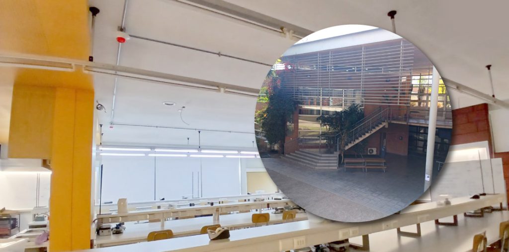 Sistema de Detección de Incendio (SDI) diseñado e implementado por OSESA para la Escuela de Física de la Pontificia Universidad Católica de Chile, ubicada en el emblemático Campus San Joaquín.